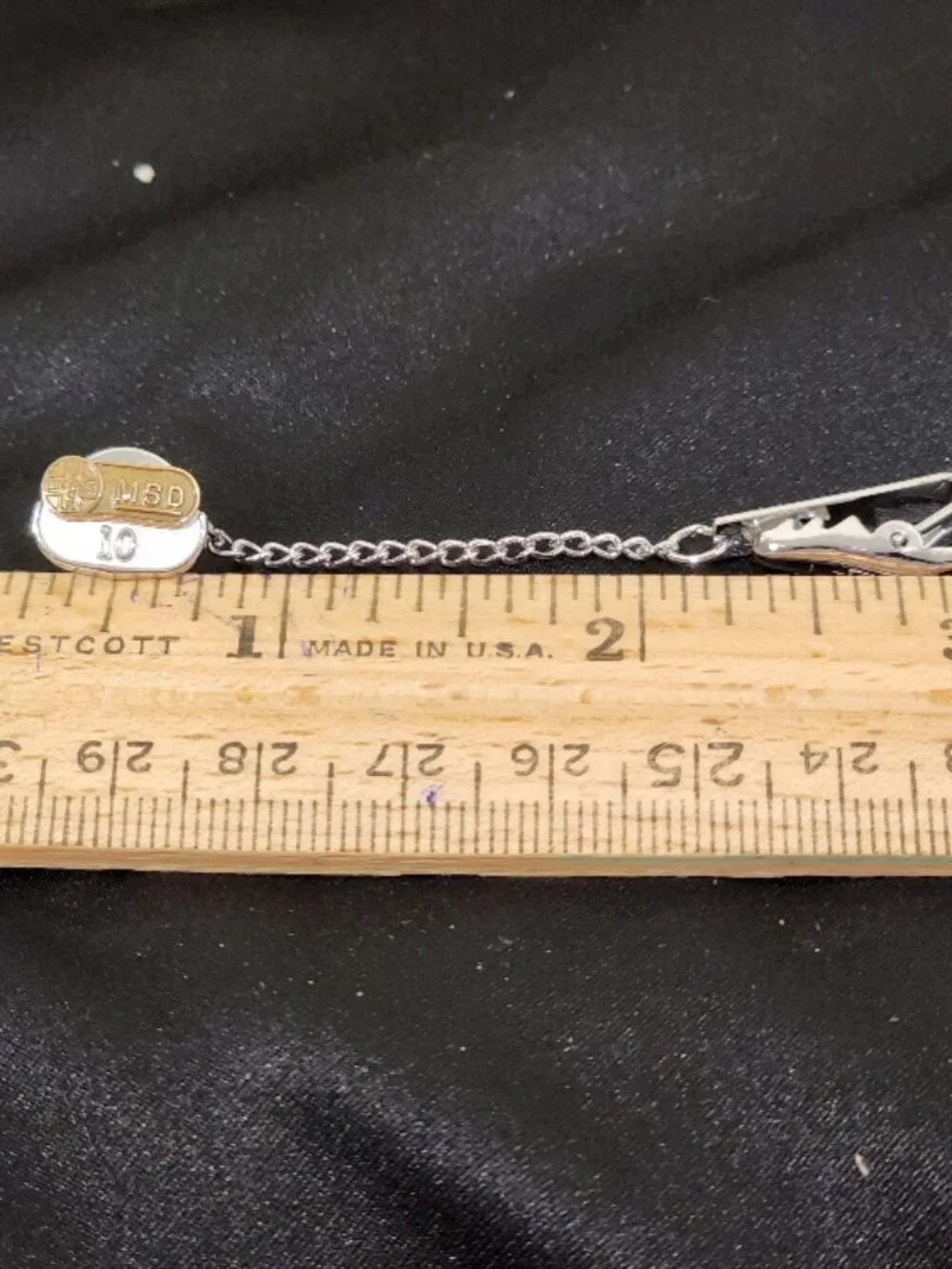 Vintage MSD 10K and Sterling Service Award Tie Clip and Pin